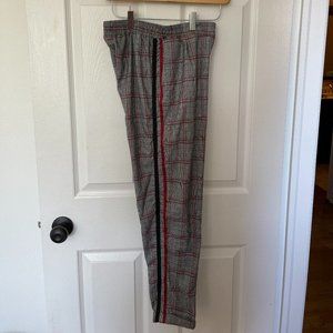 Grey and Red Revamped Plaid Pants